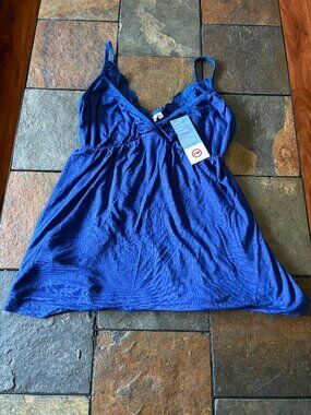 Japanese Weekend JW Maternity NWT d&a lace nursing cami tank Y2K blue size S